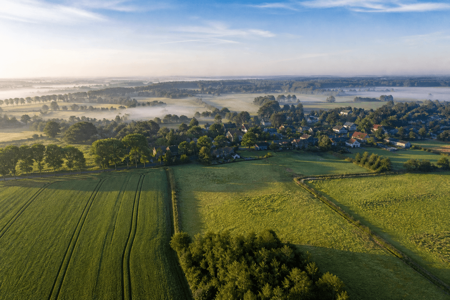 Velden, lijnen en licht — typisch Brabants of verderop.